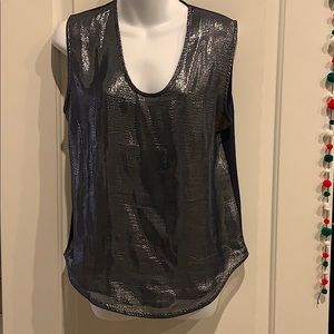 J. Crew sparkly tank top blue size Small